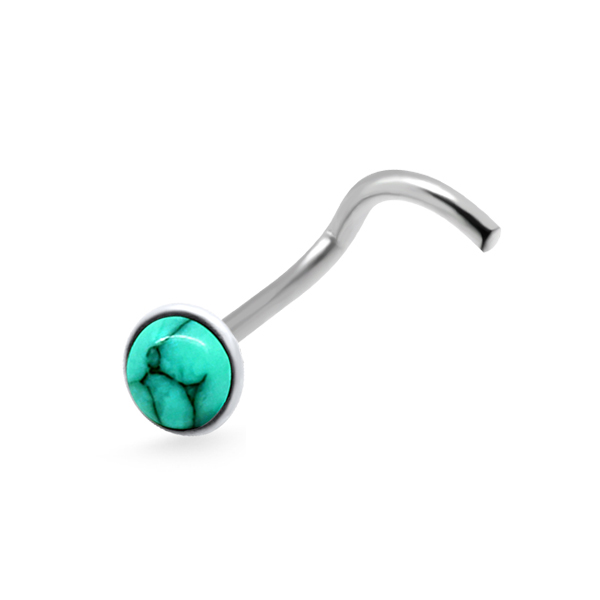 נזם - מכסף אופל טורקיז ירוק