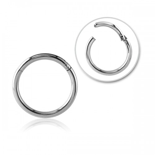 טבעת קליקר מזהב לבן 8*1.2 מ"מ