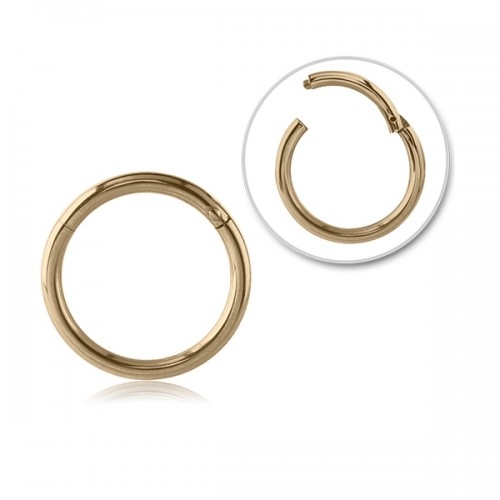 טבעת קליקר מזהב 8*1.2 מ"מ