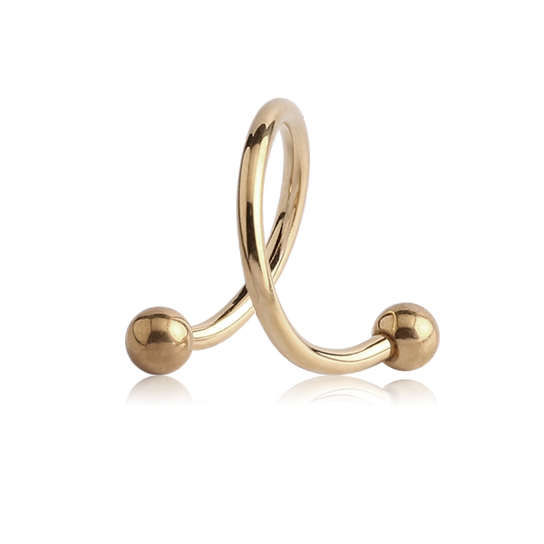 הליקס / טבור ספירלה מזהב - כדורים - 8 מ"מ