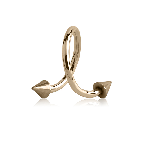 הליקס / טבור ספירלה מזהב - קונוסים - 8 מ"מ