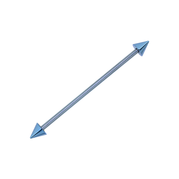 עגיל אינדסטריאל - קונוסים תכלת