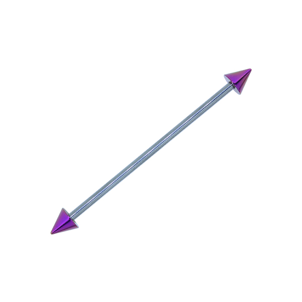 עגיל אינדסטריאל - קונוסים סגולים