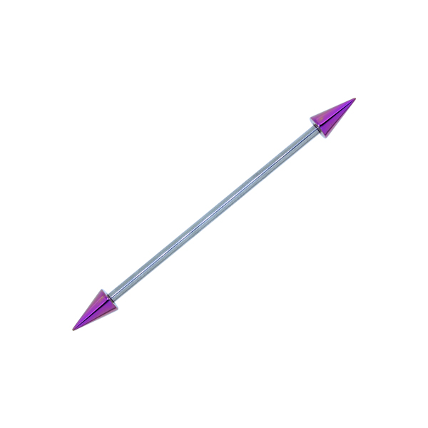 עגיל אינדסטריאל - קונוסים סגולים