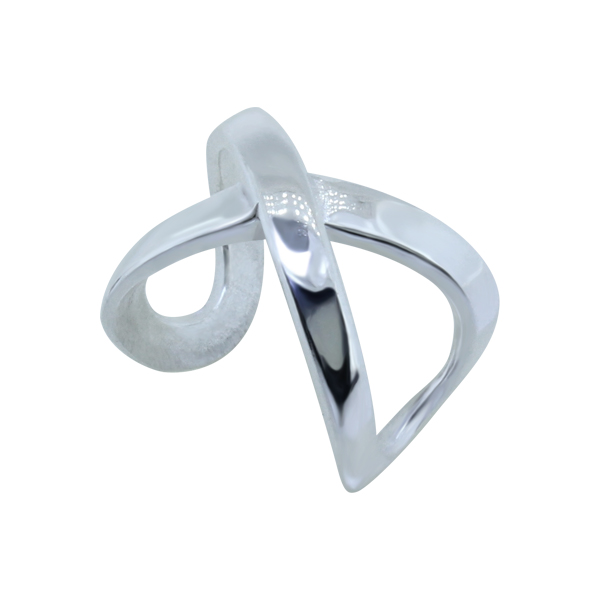 עגיל ללא חור קליפ מכסף אינפיניטי