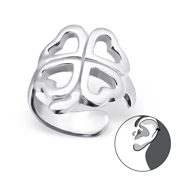 עגיל קליפ - עיטור תלתן