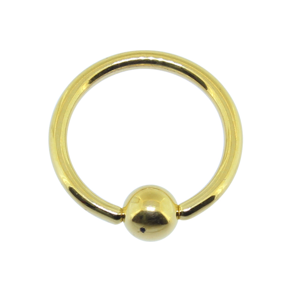 עגיל טבעת לחץ מציפוי זהב עובי 0.8 ממ