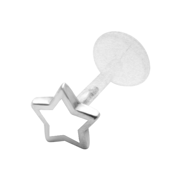 עגיל טראגוס / מונרו / לברט - כוכב לבן