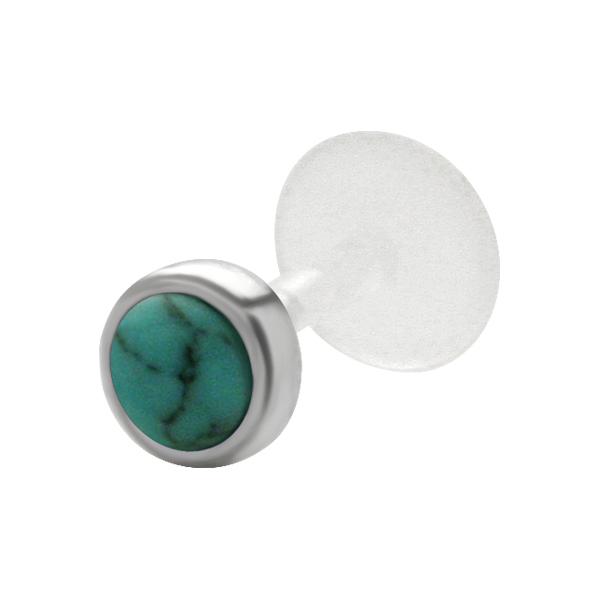 עגיל טראגוס / מונרו / לברט - טורקיז ירוק