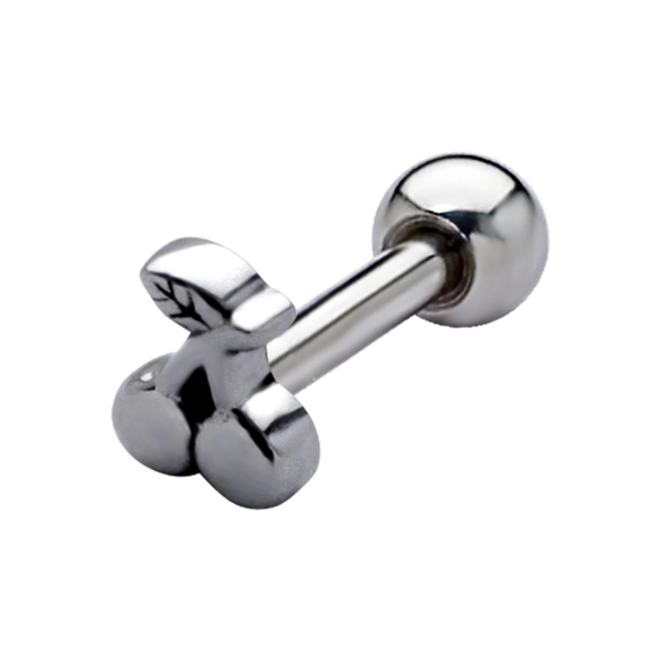 עגיל פירסינג בלשון - דובדבן