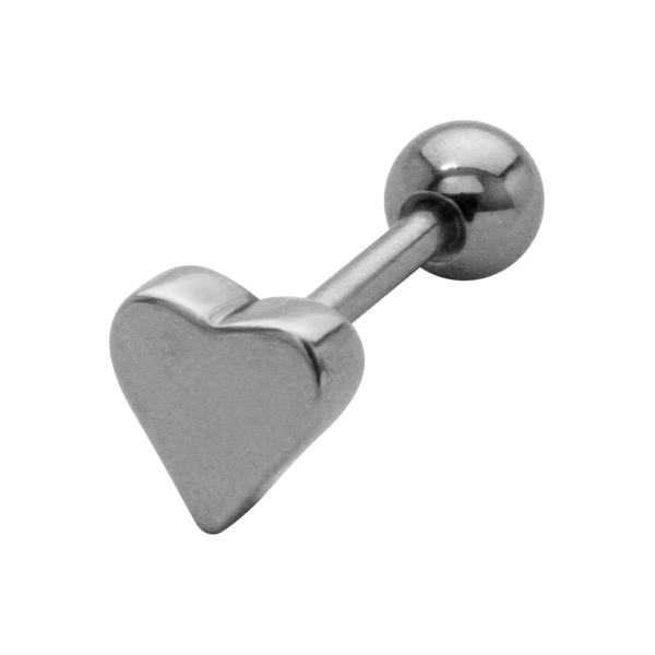 עגיל פירסינג בלשון - לב