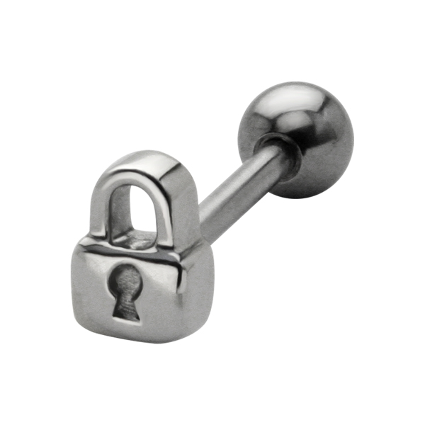 עגיל פירסינג בלשון - מנעול