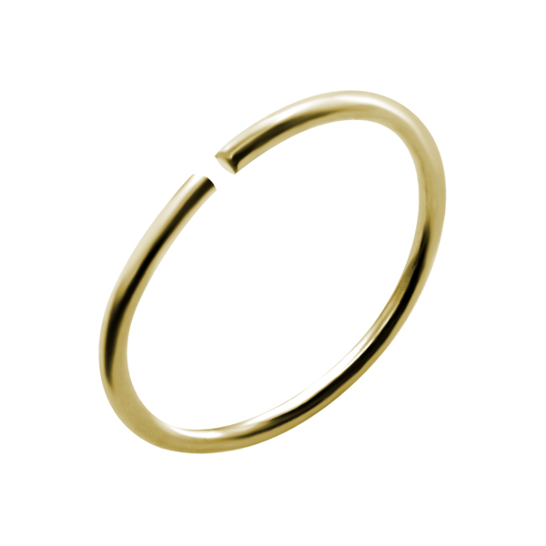 נזם זהב - חישוק 0.6 * 7 מ"מ