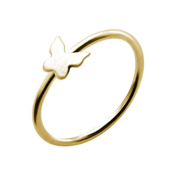 נזם זהב - חישוק פרפר