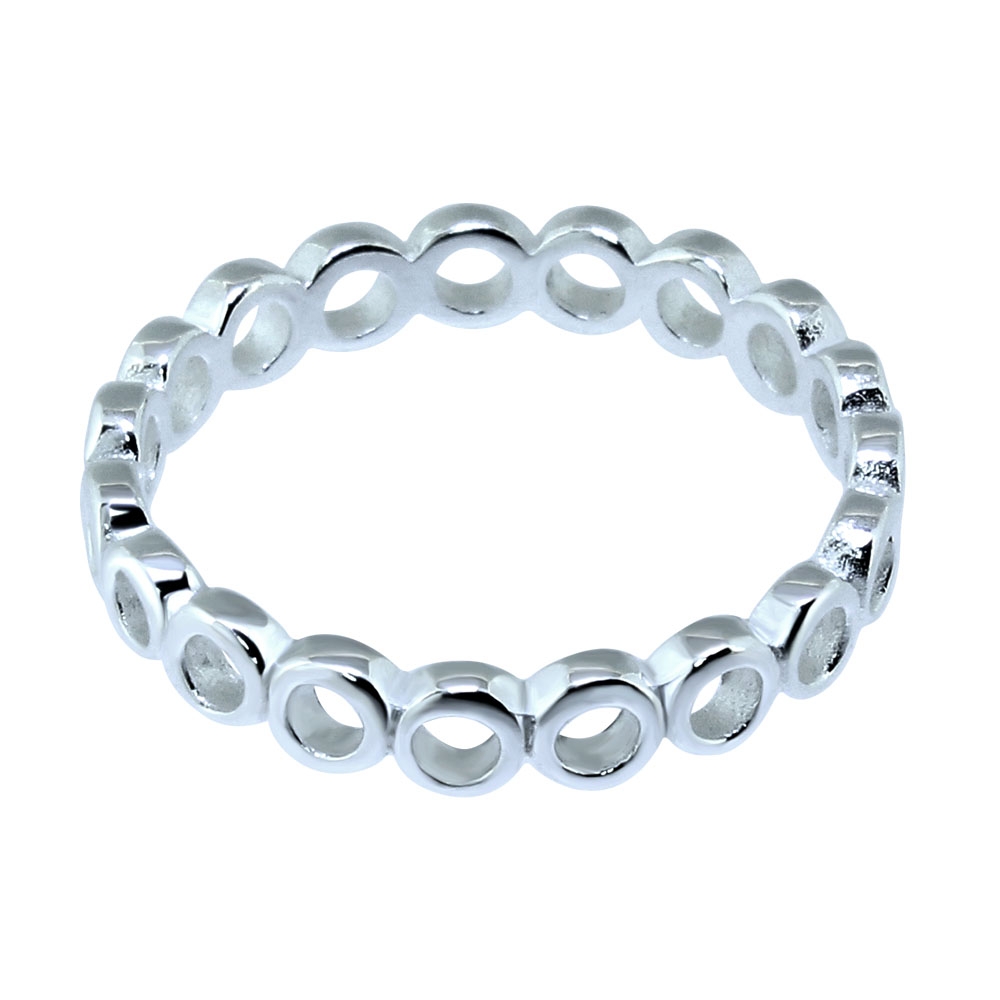 טבעת כסף - עיגולים