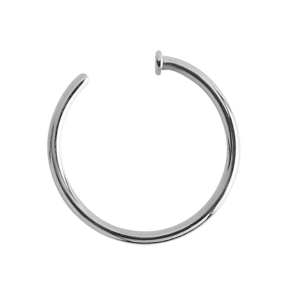 נזם חישוק זהב לבן