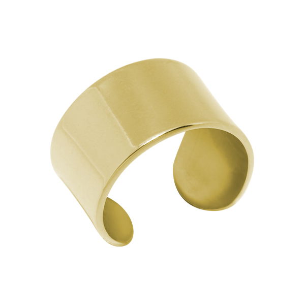 עגיל קליפ - ציפוי זהב חלק