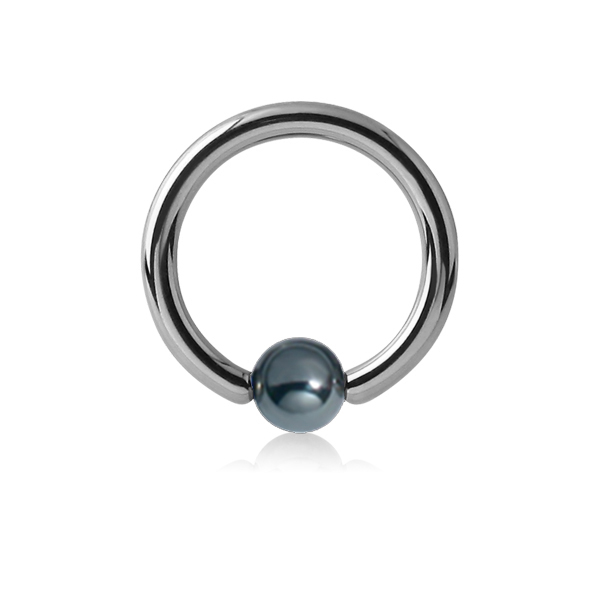 עגיל טבעת לחץ הליקס / טראגוס מטיטניום 1.2*6 מ"מ