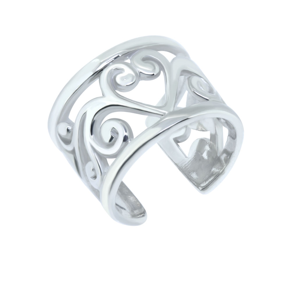 עגיל ללא חור קליפ מכסף ועיטור קלטי