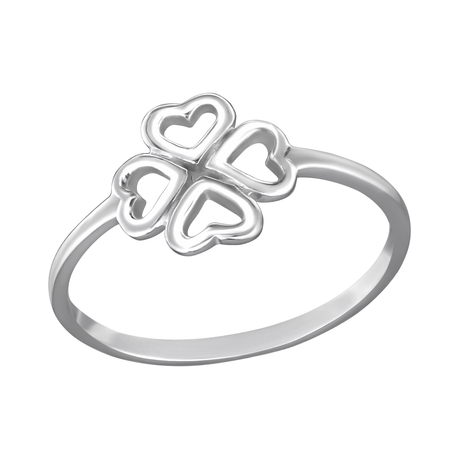 טבעת מכסף תלתן