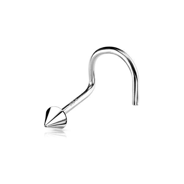 נזם זהב לבן - קונוס