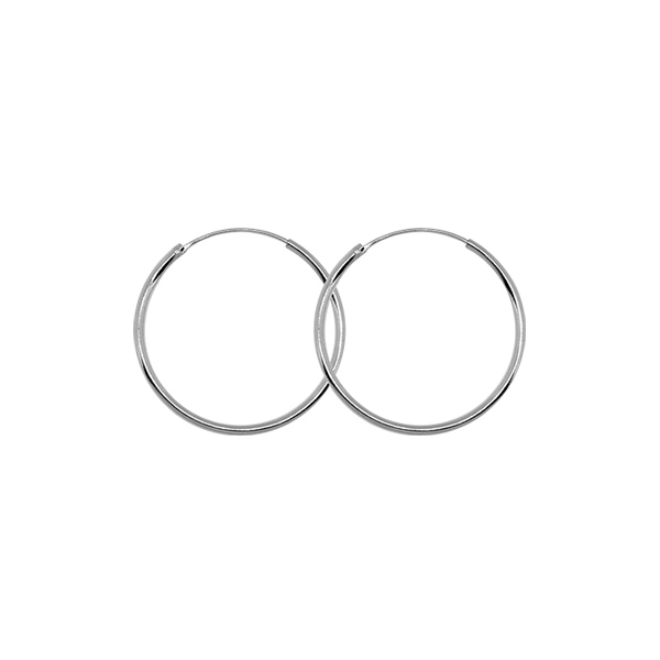 עגילי חישוק - מכסף 20 * 2 מ"מ