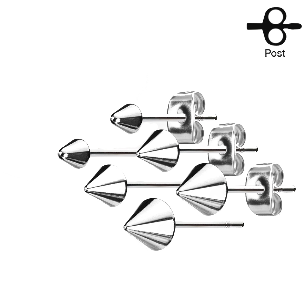 עגילי סטד מסרג'יקל סטיל קונוס 5 ממ