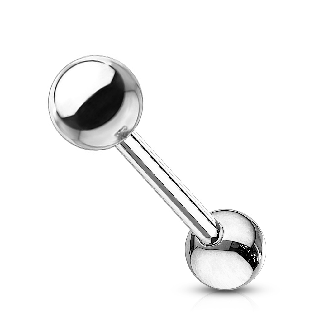 עגיל פירסינג בלשון - בר כדורים 5 מ"מ