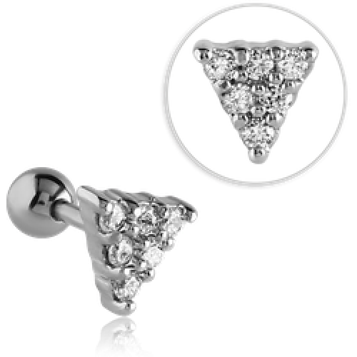 עגיל הליקס - משולש וקריסטלים