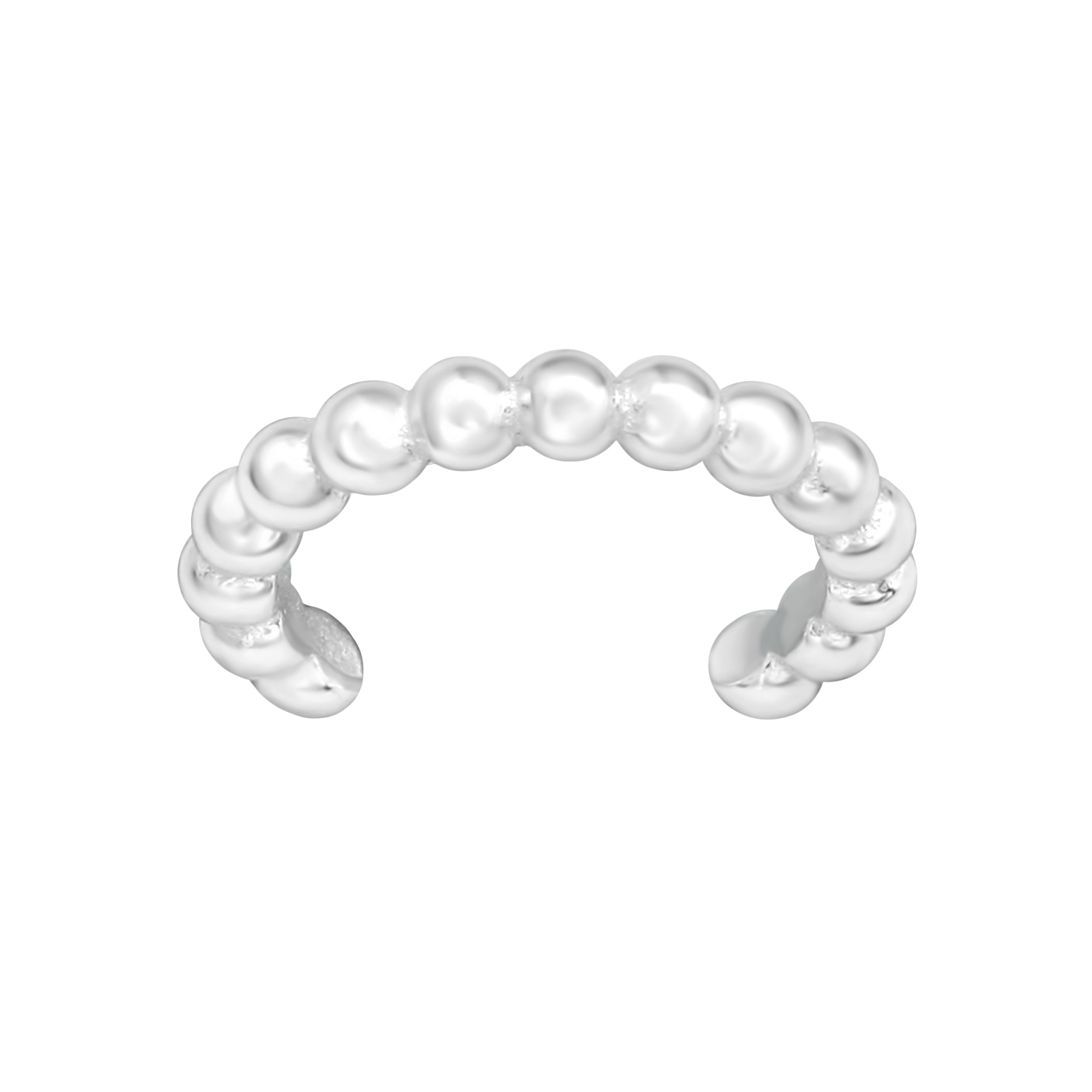 עגיל ללא חור קליפ מכסף נקודות