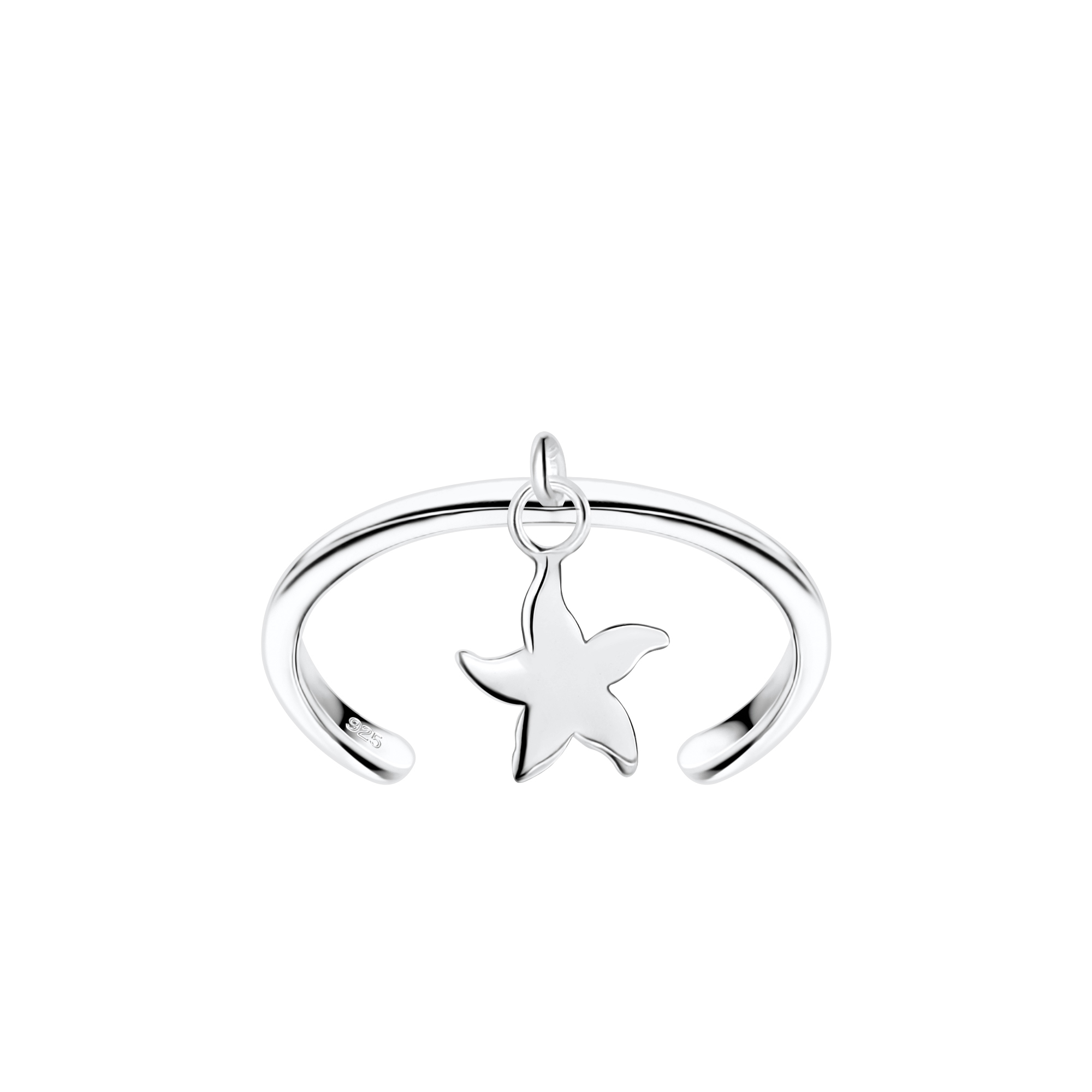 טבעת רגל / חצי - חלקה עם כוכב