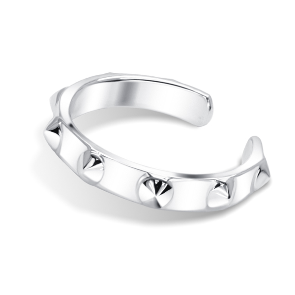 עגיל ללא חור קליפ מכסף עיטור קונוסים