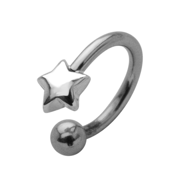עגיל פירסינג בטבור - טבעת כוכב