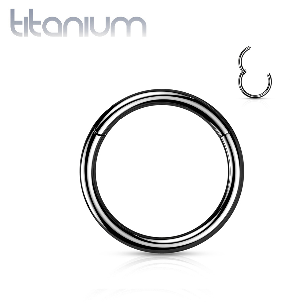 עגיל קליקר נזם אף מטיטניום שחור 0.8 * 8 / 7 / 6 מ"מ